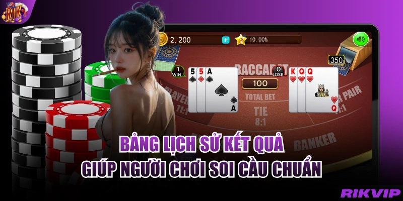 Bảng lịch sử kết quả giúp người chơi soi cầu chuẩn
